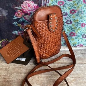 Vilenca Holland Leather Crossbody Mini Cognac
